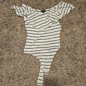 NWOT Express Off The Shoulder Stripe Top S